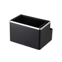 (without cup holder, Black) Multifunctional Car Armrest Storage Box Water Cup Holder,Universal Armrest Tissue Holder for Car with Cup Holder
