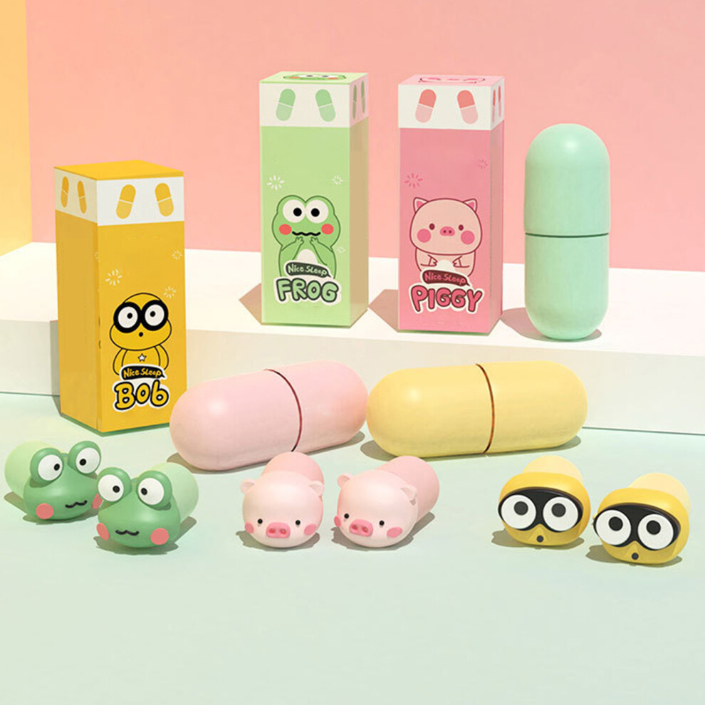 Pink Animal Theme Foam Earplugs Noise Reduction Flexible Sound Blocking For Sleeping