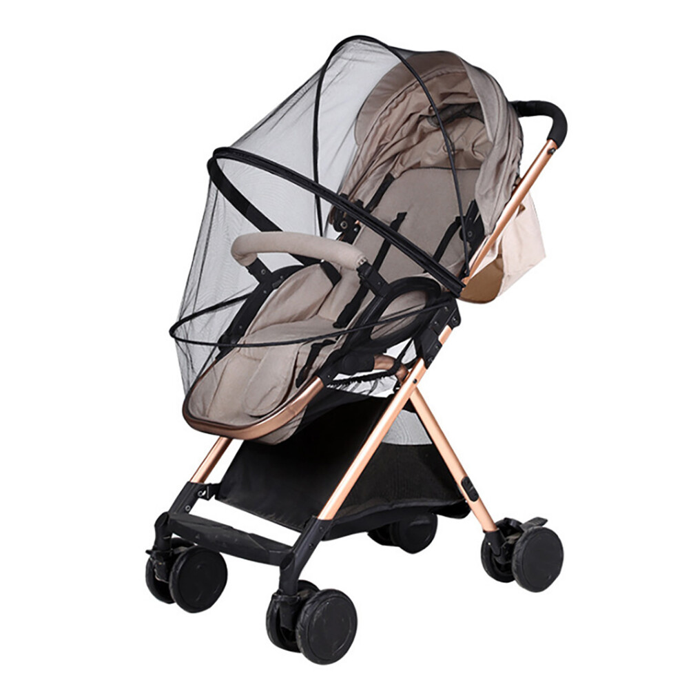 Universal Baby Stroller Mesh Repellent Net Black Foldable &Zipper