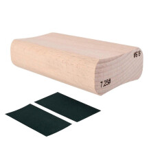 (A) Guitar Fingerboard Radius Sanding Block Fret Leveling Luthier with 2 Pieces Sandpaper Electric Guitar Fret Luthier Tool  B