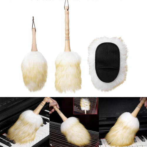 (Long handle) Professional Grade Long Lambswool Handle Brush for Instrument Cleaning Gentle and Efficient 1