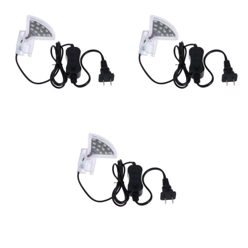 3Pcs 5V USB LED Clip Aquarium Lights With Plug 2