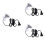 3Pcs 5V USB LED Clip Aquarium Lights With Plug 6