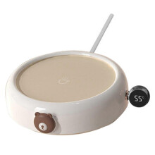 (White) Coffee Mug Warmer Used for Coffee Milk Tea and Water Thermos Cup for Office Gift Concave Tray Design is Safer Durable  White