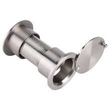 Langlebiger 28 mm Türspion mit Weitwinkel & Sichtschutzabdeckung, gebürstete Chrom-Optik