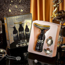 (3 in 1 Black) 3 In 1 Face Massar Neck Facial Eye Massa Introducer Microcurrent Skin Anti Ce Dropship