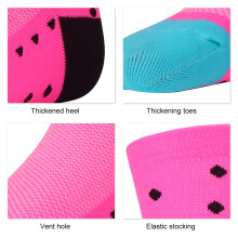 Nylon Wadenstrümpfe Damen und Herren Atmungsaktive Sportsocken Rosa für Radfahren & Laufen
