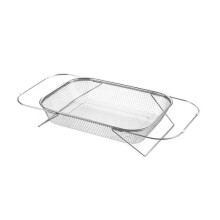 (Medium) Stainless Steel Retractable Drain Basket Kitchen Basket Vegetable Washing Drain Basin Household Living Room Fruit Bowl