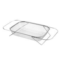(large) Stainless Steel Retractable Drain Basket Kitchen Basket Vegetable Washing Drain Basin Household Living Room Fruit Bowl