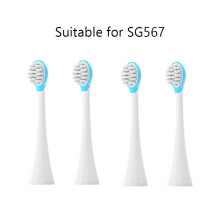 (blauw voor model SG567) Originele 4 stuks opzetborstels voor Sonic elektrische tandenborstels SG9