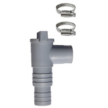 (with 2 hose clamps) PVC Pool Filter Pump Adapter Replacement On/Off Plunger Valve Swimming Pool Hose Adapter Outdoor Pool Accessories