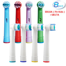 (EB10A en SB17A) 8 stuks elektrische tandenborstelkoppen Oral B 3D whitening tandenborstelkoppen Bra