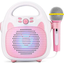 (Pink) Oke For Kids, Toy Wireless Tooth Ser With Microph, Kids Oke For Girls With Tf/usb Connectivity, Portable Singi