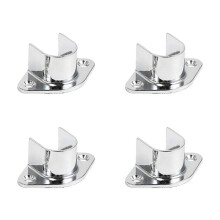 (B) Industrial Grade Flange Rod Holder Closet Rod Bracket End Supports Sockets Poles Sockets for Wardrobe Shower Curtain