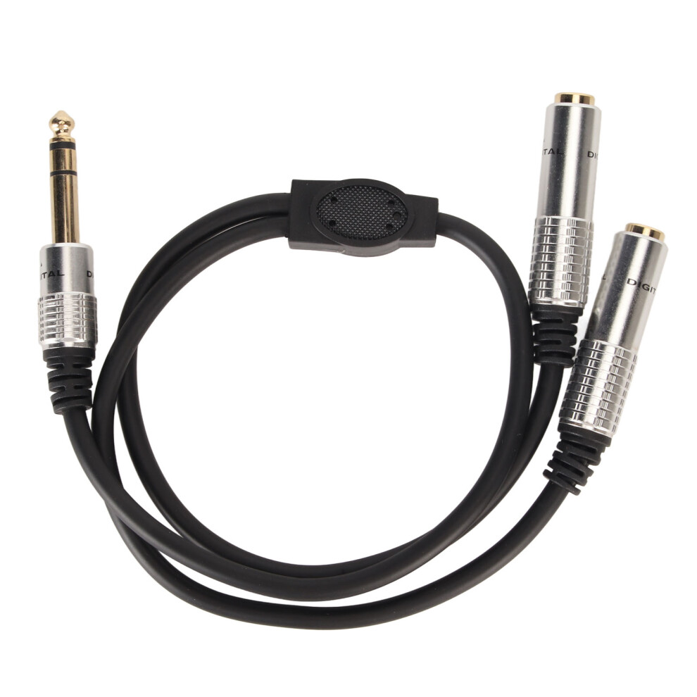 19.7In 1/4 Stereo Y Splitter 6.35Mm Male To Dual Female Audio Cable 8451352642363