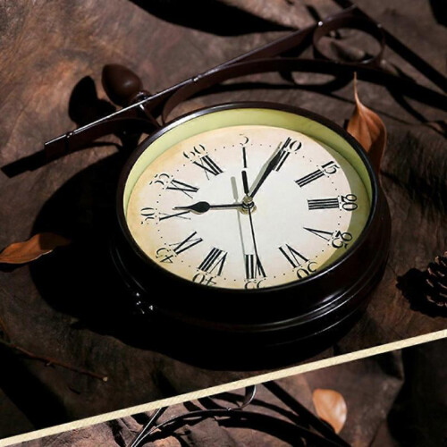 European-style Double-sided Wall Clock for Creative Classic Clocks Monochrom 1
