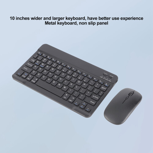 Wireless Bluetooth Keyboard & Mouse Combo, 180mAh Battery, Black 2