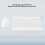 Wireless Bluetooth Keyboard Mouse Combo for PC/Laptop White, 180mAh Shared Battery 5