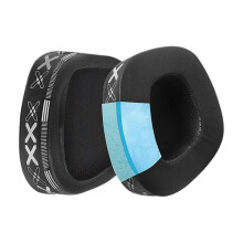 (black print) Comfortable Earpad for Headsets Ear Cushions Professional Gamers, Advanced Noise Blocking Ear Cushions Replacemnt
