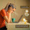 Bedroom night light for home decor, LED bird lamp, touch control 4