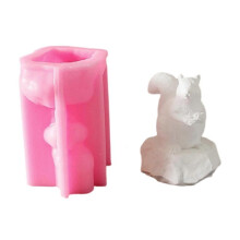 Creative Squirrel Silicone Candle Mold Squirrel Shape Ornament Moulds Silicone Craft Molds Silicone Texture for Crafting