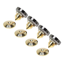 (gold) Metal Speaker Foot Pads Speaker Pads Speaker Stand Accessories Optimize Sound Projection Stability for Music System  Silver