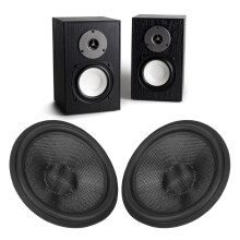 2Pcs Paper Speaker Cone Subwoofer Cones 1.4 Inch Inner Diameter Rubber Surround