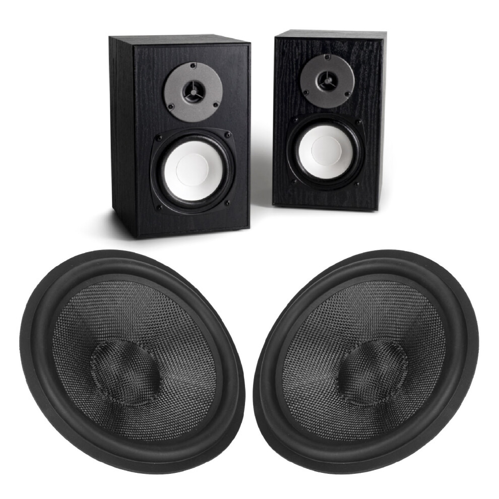 2Pcs Paper Speaker Cone Subwoofer Cones 1.4 Inch Inner Diameter Rubber Surround 7901352644689