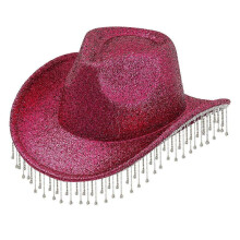 (rose red) Wide Border Hat Sunscreen Denims Hat Fancy Dress Hat Elegant Stylish Adult Hat Suitable for Various Occasion  Silver