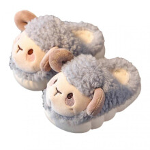 (16.5cm, Sky Blue) Sheep Slippers For Kids Soft Comfortable Shoes For Couple