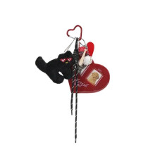 (Red) Multipurpose Love Heart Photo Card Holder Featuring Lovely Cats Designs Fashion Accessory for Everyday Casual Use  Red