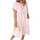 (S, Pink) Women"s Linen Beach Es Boho Zbo 1