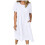 (2XL, White) Women"s Linen Beach Es Boho Zbo 1