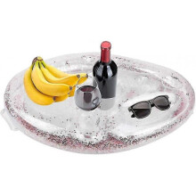 (Transparent) Inflatable Drink H With A Drain Plug, Pool Float Er, Inflatable Floating H, Pool Fun For Adults - Bbq Picnic Pool Et
