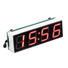 (Red) Watch Mini Car Digital C Voltmeter 3 In 1 Led Display Digital R Voltmeter Interior Electronic Accessories