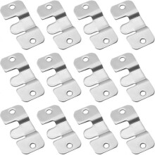 (43mm*19mm) F Concealed Mount Bracket, 12pcs Less Steel Board Brackets Interloc Fittings