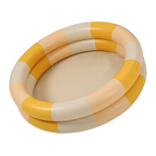 Yellow Stripe Retro Inflatable Pool for Kids - Thickened & Space-Saving