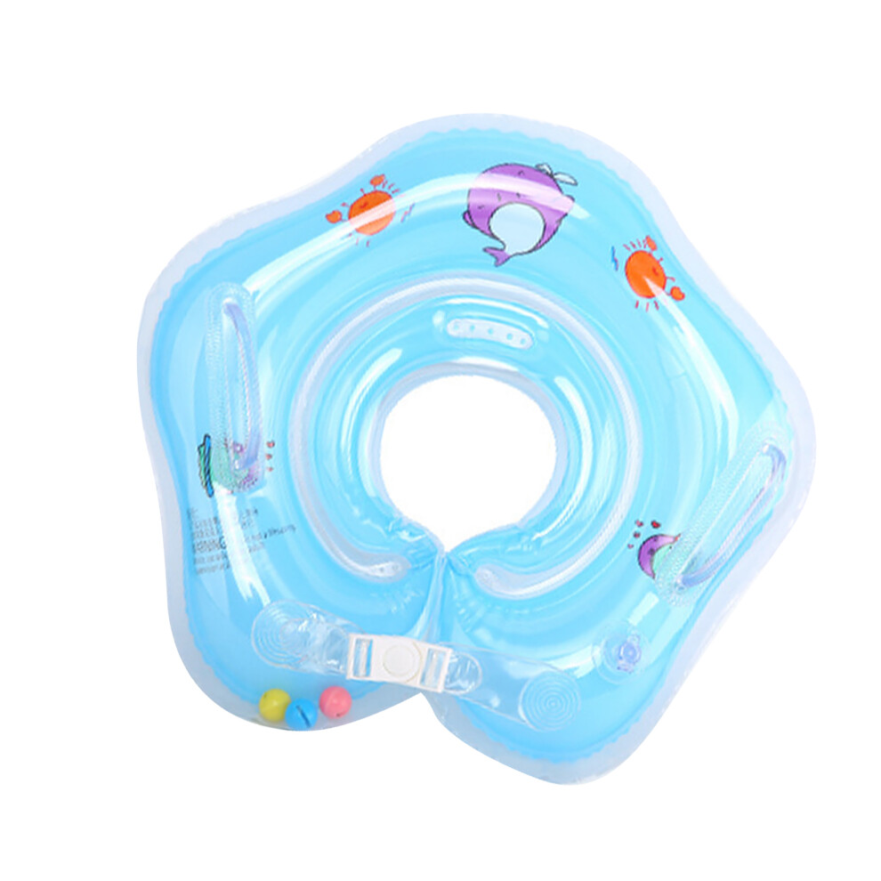 Infant Neck Float Dual Air Nozzle Pvc Leak-Proof 39X9cm Blue