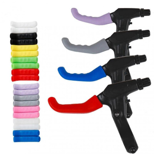 (Red) E-Bike Brake Handle Cover - Durable Rubber Protector for Electric Vehicles 1
