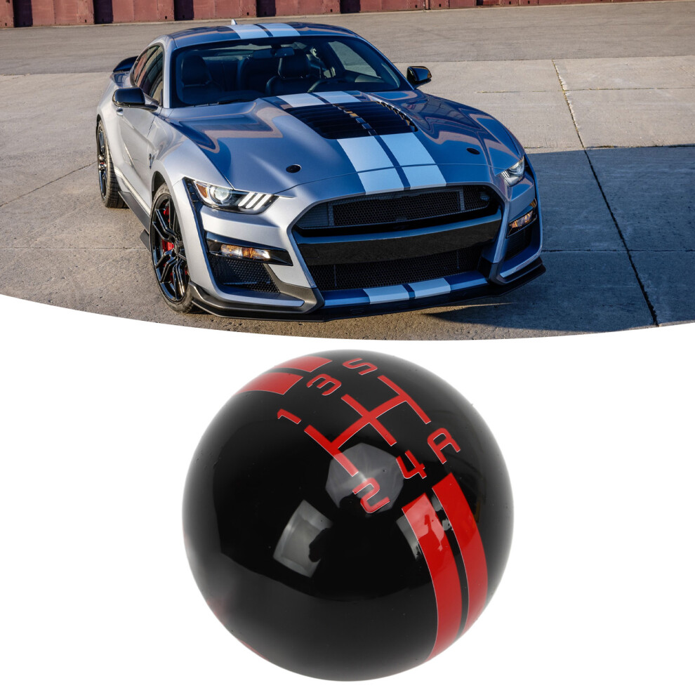 5 Speed Gear Shift Knob Fit For Mustang Manual Shifter Lever Black/Red 9471352660920