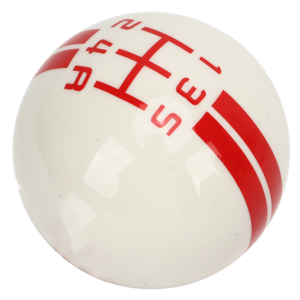 Ford Mustang 5-Spd Manual Gear Shift Knob Stick Head In White/Red 4281352661644