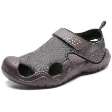 (9.5, Auburn) New Men's Sls Outdoor Men's Beach Sls Men Moccasins Wading Slippers Able Men Sls