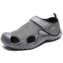 (12, Gray) New Men's Sls Outdoor Men's Beach Sls Men Moccasins Wading Slippers Able Men Sls