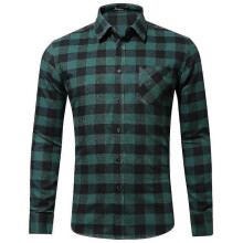 Mens Fll Shirts Sleeve Casual Button Down Fit Outfit