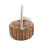 2pcs Woven Stora Basket Flower Hand Basket with Bow,s 5