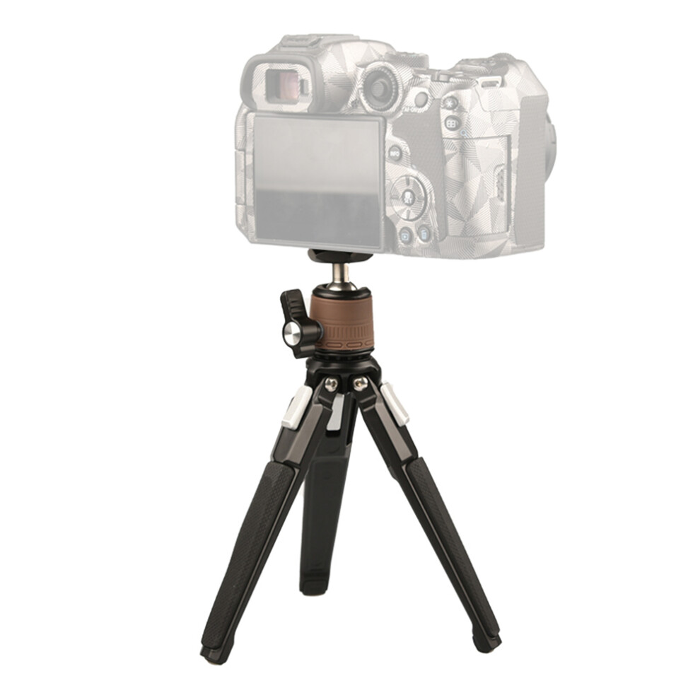 Foldable Aluminum Tripod With Detachable Ball Head, 1.5Cm-18Cm Adjustable 4691352666714