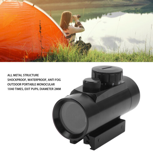 Portable 1x40RD Red Dot Monocular Telescope with Adjustable Brightness 2