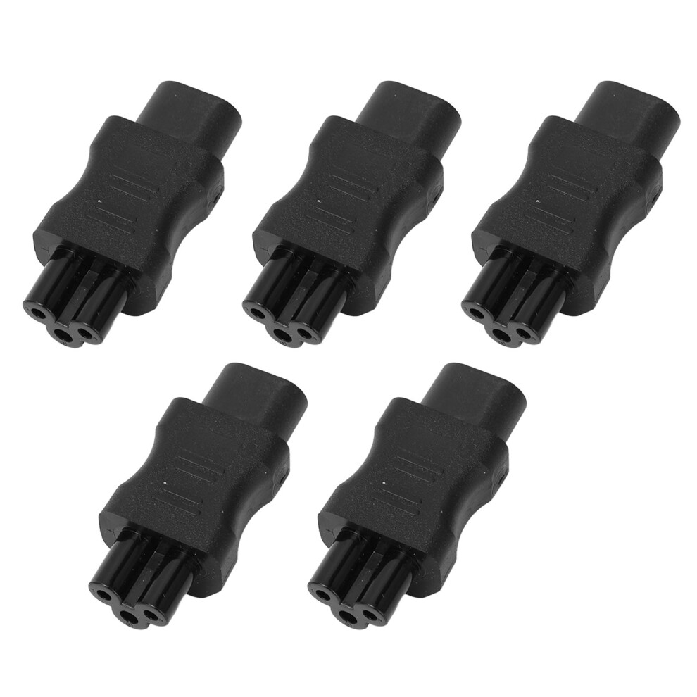 5Pcs Iec320 C8 To C5 Power Adapter 2500W, Copper Pvc Material 8171352667745