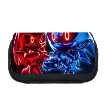 (E) Sonic 3d Lar Pencil Case Double Layer Pencil Pouch Pen Izer Sry Bag For Kids Boys Girls Stu