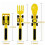 Dining tool set for kids 3Pcs spoon fork and PP car cutlery 2